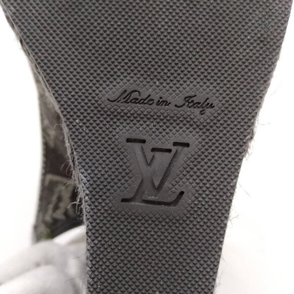 100% Authentic Louis Vuitton MONOGRAM DENIM Sandal - Picture 6 of 8